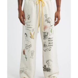 DIET STARTS MONDAY Doodle Wide Leg Sweatpants - size large